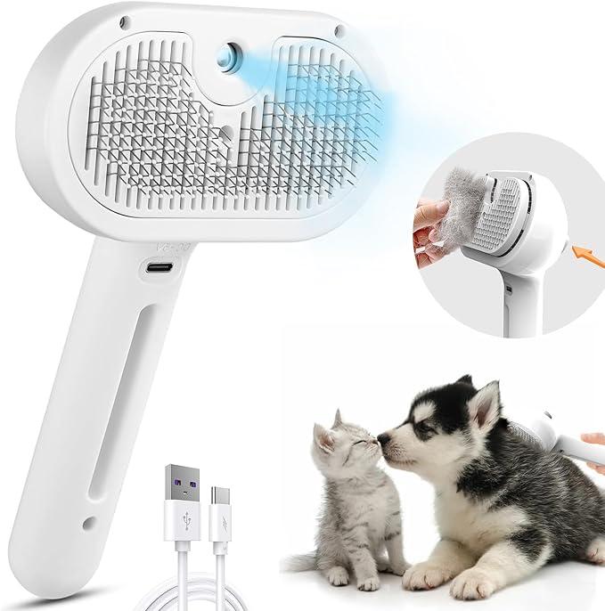 Cepillo de Vapor 3-en-1 para Mascotas
