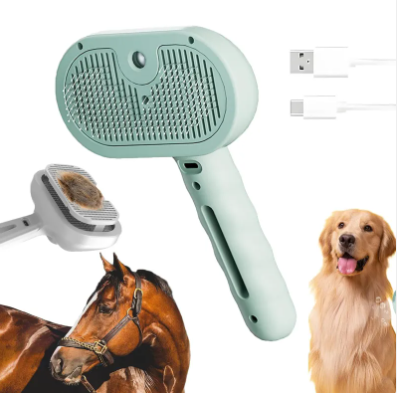 Cepillo de Vapor 3-en-1 para Mascotas