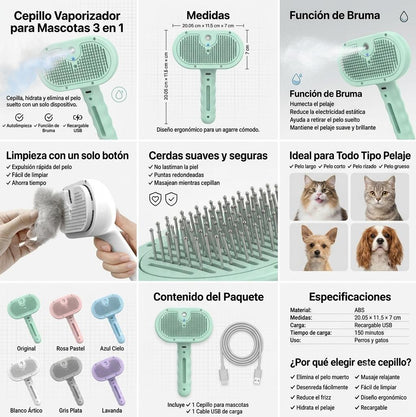 Cepillo de Aseo  para Mascotas.